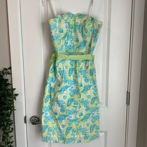 Lilly Pulitzer Vintage Crab Strapless Dress